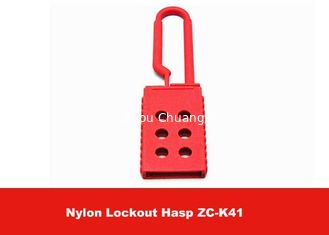 China Red Color Six holes Non-conductive Nylon Safety Lock Out Hasp supplier