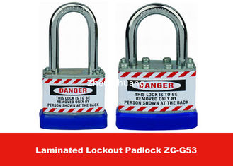 China 50mm Lock Body Width Blue Hardered Steel Laminated Safety Lockout Padlocks supplier