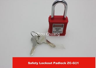 China 38mm Steel Shackle Red ABS Body Xenoy Security Padlocks with different key system Lockout supplier