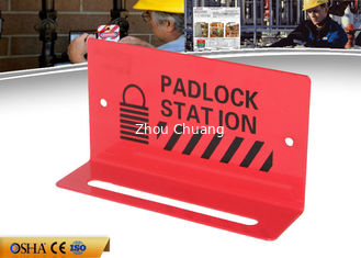 China Red Lockout Station / Durable Steel Material 146g Lockout Tagout Station supplier
