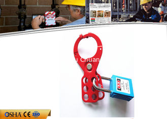 China Red Steel Economic Safety Lockout Hasp with 6 pcs Blue Padlocks supplier