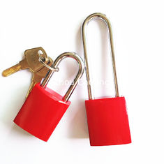 China Red Yellow Aluminum Body Steel Shackle, Brass Cylinder Lock Inner Safety Lockout Padlocks supplier