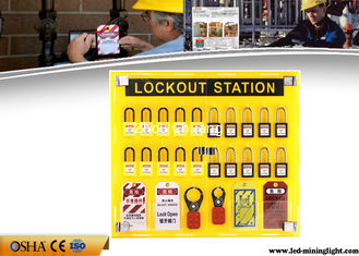 China Industrial Yellow Lock Out Tag Out Board 5755g 20 Locks Customized Logo supplier