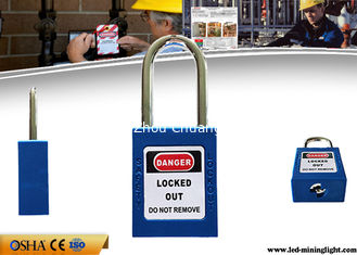 China Loto Equipment 38mm Steel Shackle Blue Colour Safety Lockout Padlocks supplier