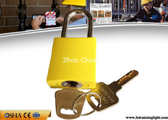 China Different Key Yellow Aluminum Safety Lockout Padlock with Brass Key supplier