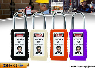 China 8 Colours Long ABS Body Safety Lockout Padlocks with Luminous PVC Tag supplier