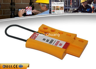 China ZC-K45 New Non-conductive Nylon Locknshackle 3mm lockout HASP, Yellow HASP supplier