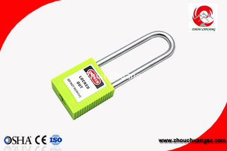 China China Supplier New Products 76mm Long Metal Shackle Plastic Nylon Body Safety Padlock supplier