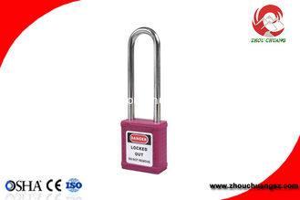 China 76mm OSHA Corrosion Resistant Stainless Steel Long Shackle safety padlock with keyed alike supplier