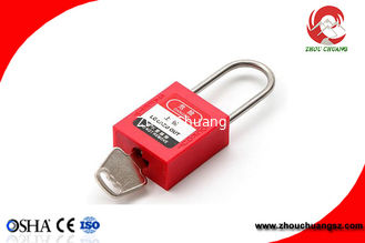 China 4mm Dia Shackle 40mm Stainless Steel ABS Thin Shackle Safety Lockout Tagout Xenoy Padlock supplier