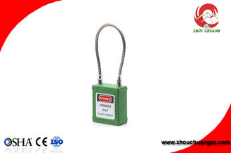 China Lockout Tagout Safety Cable Lock , Cable Lockout , steel Cable Wire Lock supplier