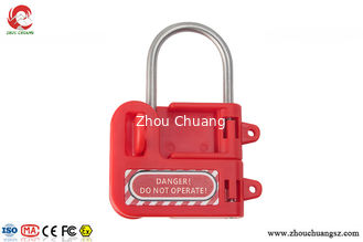 China No. S430 Safety Steel Hasp Lockout with Red Plastic Handle, 1n (25mm) Jaw Clearance supplier