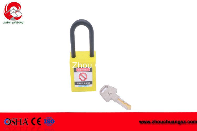 Nylon Shackle Safety Lockout Padlock Keyed Different,Standard 6-pin cylinder