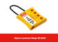 Yellow Color 3mm Thin Shackle Diameter Nylon Lockout Hasp with Luminous PVC Tag supplier