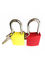 Red Yellow Aluminum Body Steel Shackle, Brass Cylinder Lock Inner Safety Lockout Padlocks supplier