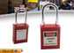 ZC-G01 Red Short Shackle Safety Lockout Padlock , ABS Body Steel Shackle supplier