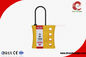 Nylon lockout hasp campact design write on lable 3mm padlock shackle supplier