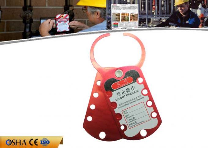 Eight Holes Aluminum HASP Lockout , 180 Mm * 70 Mm 79g Safety Lockout Hasp