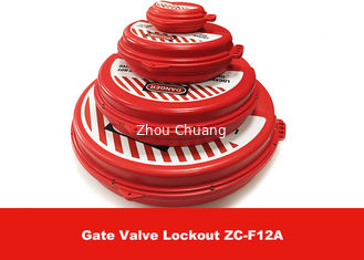 China New Standard ABS  2.5'' - 5'' Red Gate Valve Lockout , Safety LOTO Equipment supplier