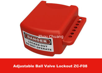 China OEM Red Color 3 Lock Holes 210G Adjustable Flanged Ball Valve Lock Out supplier