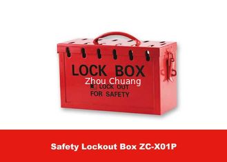 China Steel Material Handle Red Lockout Box with Padlocks for Easying to Management supplier
