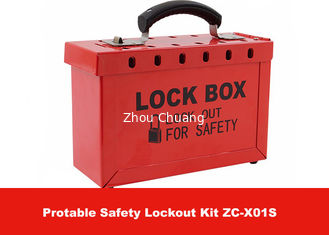 China 1358G Steel Red Portable Safety Lockout Kit with 12 pcs Padlocks supplier