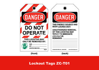 China Customized Color and LOGO with Different Sizes , Language Safety Lock Out Tags supplier