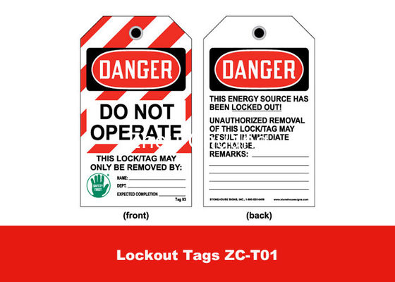 China Customized Color and LOGO with Different Sizes , Language Safety Lock Out Tags supplier