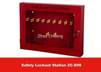 China Red Energy Insulation 22 - Padlocks Available 430mm Height Lock Out Station supplier