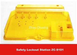 China 5 Padlocks Industrial Plastic PP Yellow High - Class Lockout Station supplier