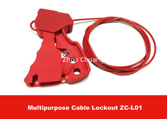 China Red  Multipurpose Nylon Material Safe Cable Lockout with 2.4m Cable Length supplier