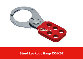 China Customized Logo 38mm Lock Shackle 112g PA Coated Lock Out Hasp supplier