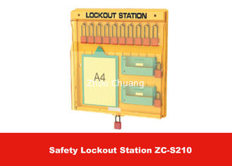 China 10 Padlocks PP Material Combination Advanced Lockout Station with Cover supplier