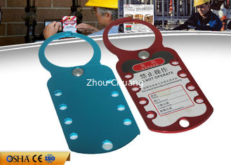 China Nine Hole Aluminum HASP Lockout , 180 Mm * 70 Mm 79g Safety Lockout Hasp supplier