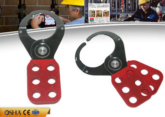 China Ingestion Nylon PA Hasp Lockout , Vinyl Coated Body Safety Lockout Hasp supplier