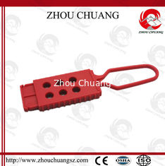China Red Color Elecpopula Safety Non-Conductive Nylon Lockout Hasp Lock supplier
