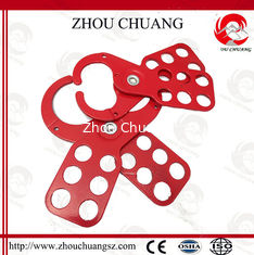 China 6 Holes Hasp Nylon PA Aluminum Hasps Lockouts with 1.5&quot; Diameter Jaws supplier