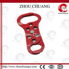 China Universal red Scissor Action Double-End Lockout Hasp with hardened steel supplier