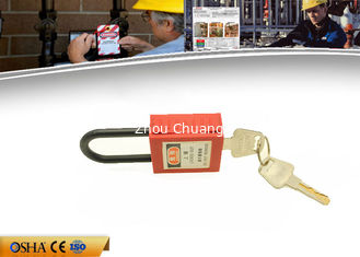 China 38mm Nylon Shackle ABS Body Safety Lockout Padlocks with Master Keys supplier