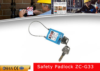 China Stainless Steel Cable Shackle Safety Lockout Padlocks Customzied Cable Length supplier