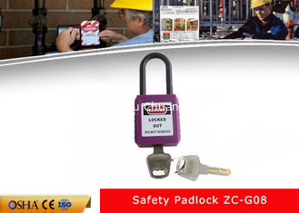 China Purple Durable Non-conductive PA Bady Xenoy Safety Lockout Padlocks supplier