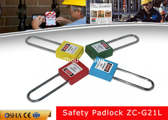 China 76mm Long Steel Shackle Safety Lockout Padlocks with 9 Colors Body supplier