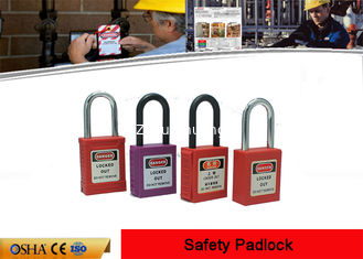 China Osha 38mm Nylon Non - Conductive PA Body Safety Lockout Padlocks with PVC Tag supplier