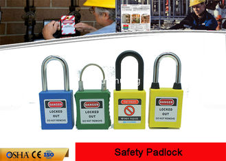 China 20 Mm Mini ABS Xenoy Nylon Steel Cable Shackle Safety Lockout Padlocks With Masterkey supplier