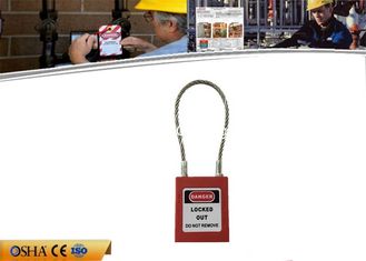 China 2 Mm Stainless Steel Cable Safety Lockout Padlocks With Color Body supplier