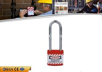 China 76mm Long Steel Shackle Safety Lockout Padlocks Durable Non - Conductive Body supplier