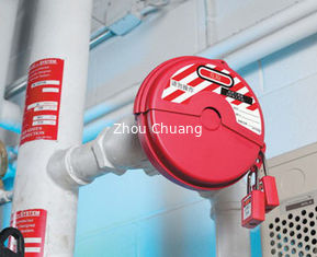 China ABS  Material Red  Two Padlocks Available Valve Lock Out  with Rewritable Labels supplier