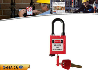 China Durable Lock Out Padlocks , Dust Proof Nylon Shackle ABS Lock Out Locks supplier
