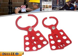 China 25 Mm and 38Mm Size Safety Lock Out Aluminum Lock Hasp With 6 Holes supplier