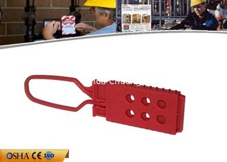 China CE Red Non - Conductive Nylon Lock Out Hasp with Available 6PCS Padlocks supplier